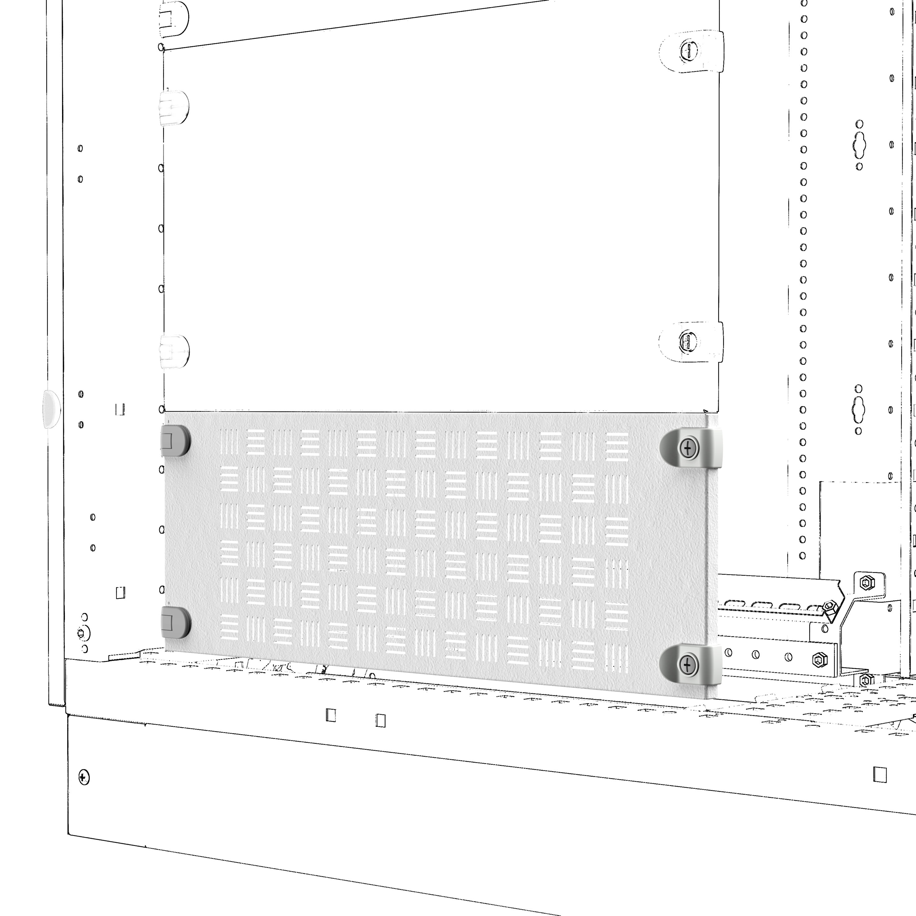 GEWISS - GEWGWD3334 PANNELLO FRONTALE AREATO - QDX - 850X200MM