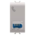 GEWISS - GEWGW13406 PRESA TELEFONICA STANDARD INGLESE - 6 CONTATTI - MORSETTI A VITE - 1 MODULO - NATURAL BEIGE SATINATO - CHORUSMART