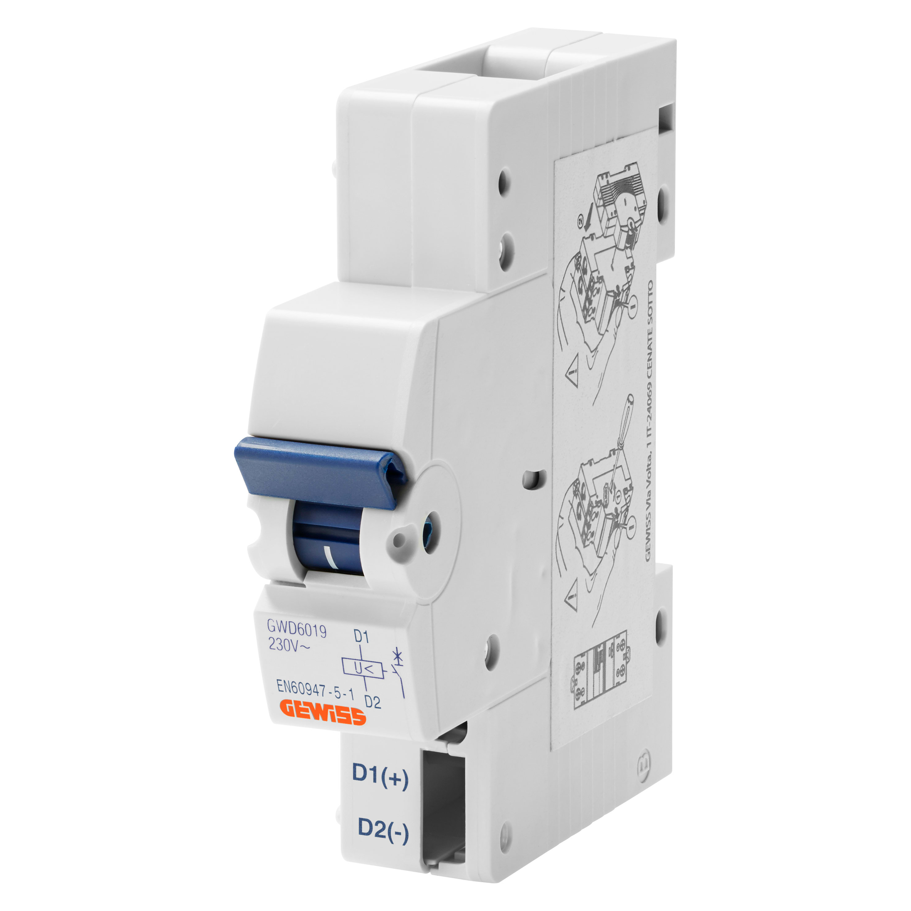 GEWISS - GEWGWD6020 SGANCIATORE DI MINIMA TENSIONE - SEZIONATORE ACCESSORIABILE - 24V- 1 MODULO