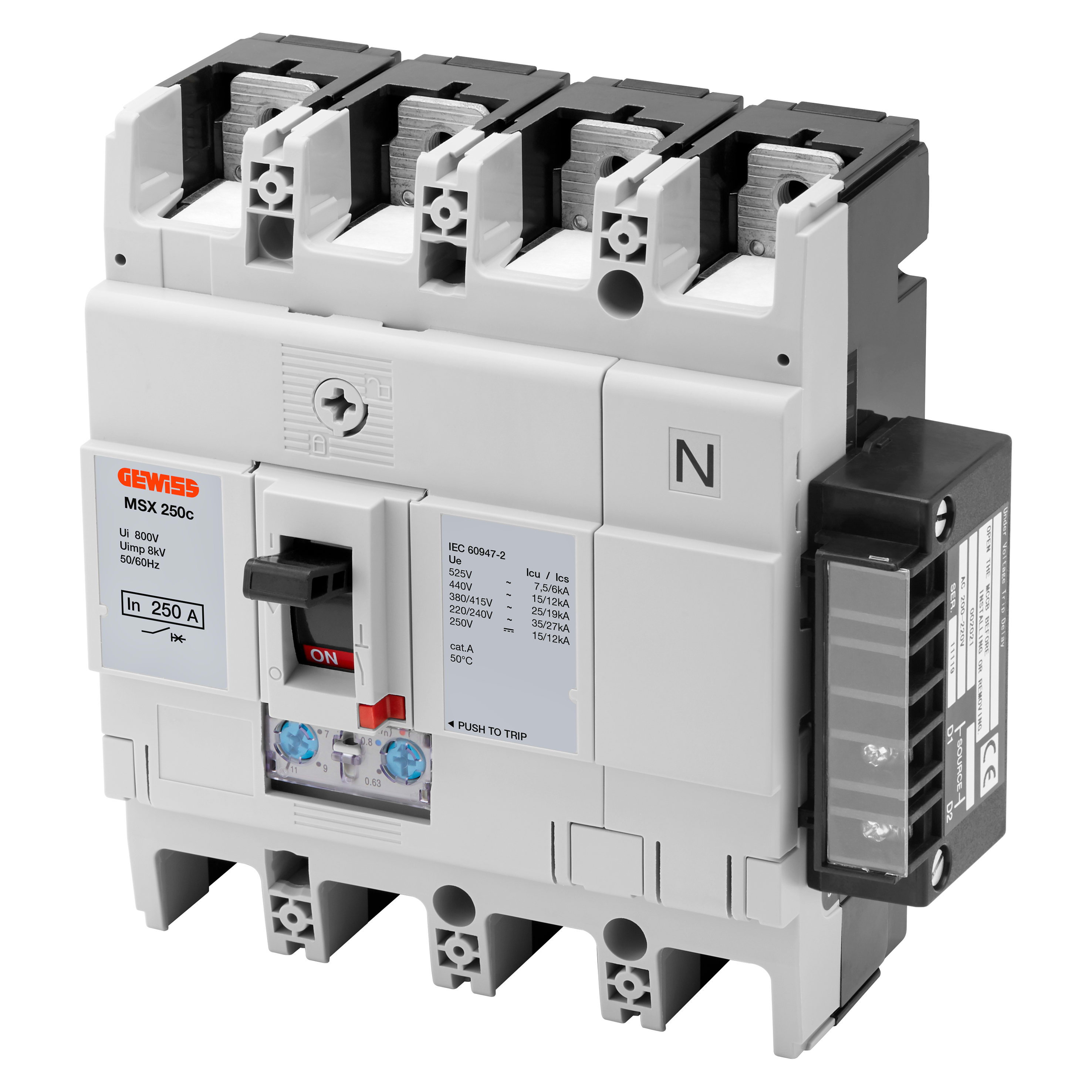 GEWISS - GEWGWD8548 SGANCIATORE DI MINIMA TENSIONE RITARDATI (UV) - PER MSX/M160c-250c - 24 V dc