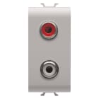 GEWISS - GEWGW13453 CONNETTORE DOPPIO RCA 1M BEIGE