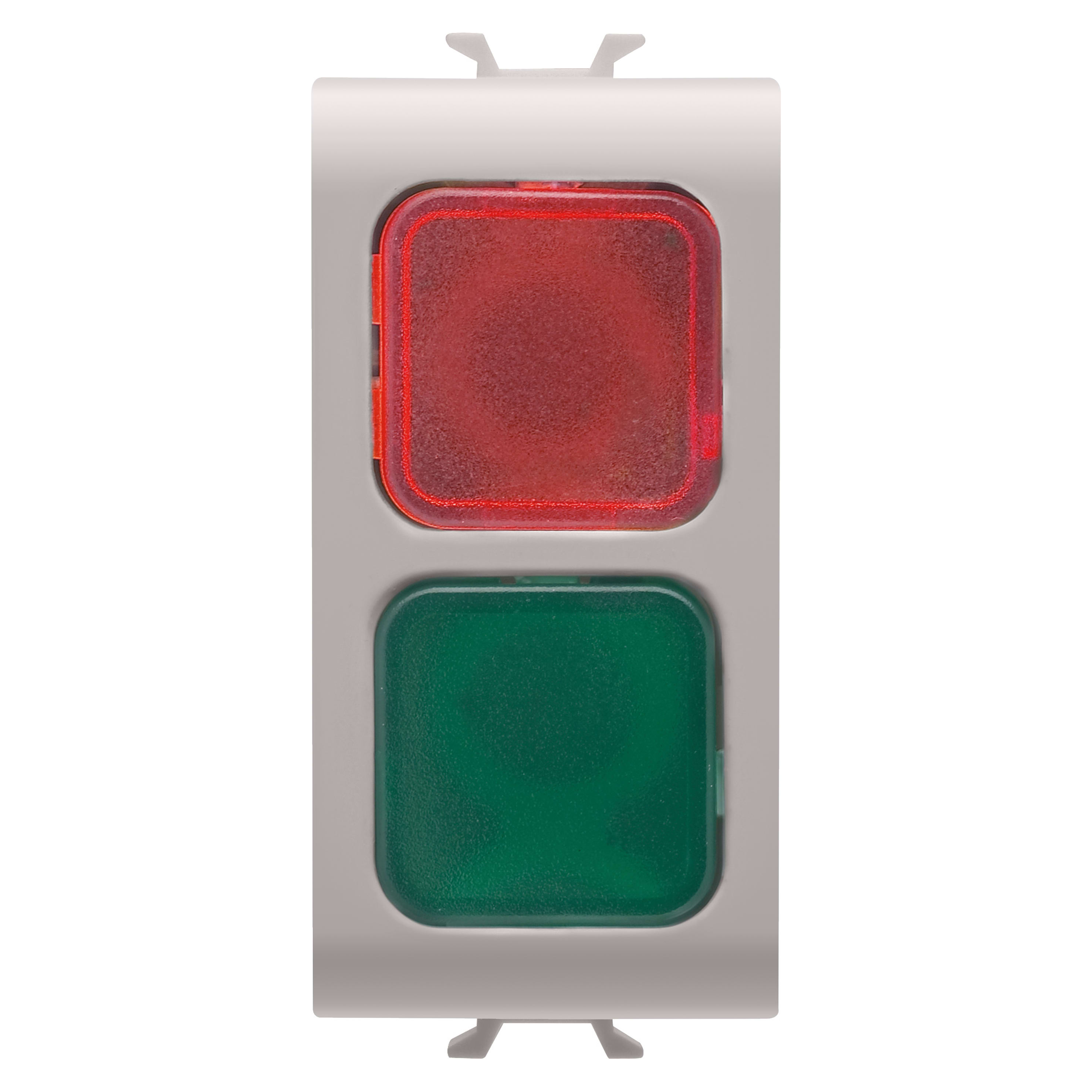 GEWISS - GEWGW13629 SPIA DI SEGNALAZIONE DOPPIA - ROSSO/VERDE - 1 MODULO - NATURAL BEIGE SATINATO - CHORUSMART