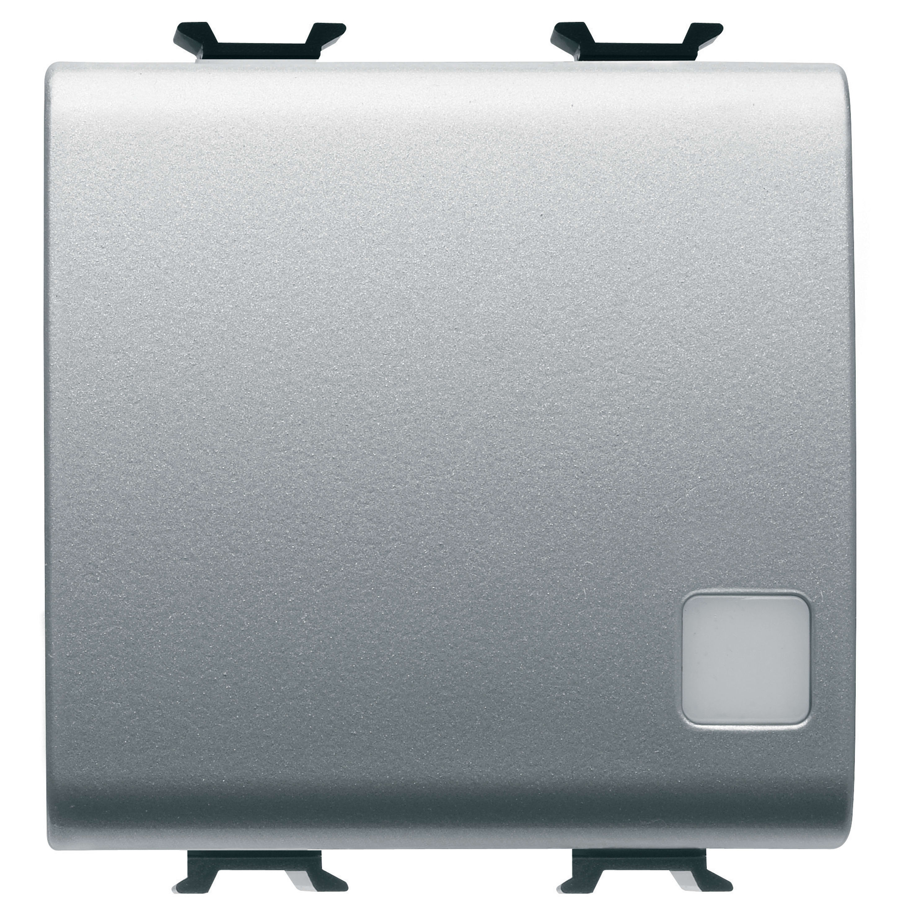 GEWISS - GEWGW14173F PULSANTE UNIPOLARE 250V ac - MORSETTI CABLAGGIO RAPIDO - NA 16A ILLUMINABILE - CON LENTE NEUTRA SOSTITUIBILE - 2 MODULI - TITANIO - CHORUSMART