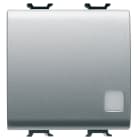 GEWISS - GEWGW14173F PULSANTE UNIPOLARE 250V ac - MORSETTI CABLAGGIO RAPIDO - NA 16A ILLUMINABILE - CON LENTE NEUTRA SOSTITUIBILE - 2 MODULI - TITANIO - CHORUSMART