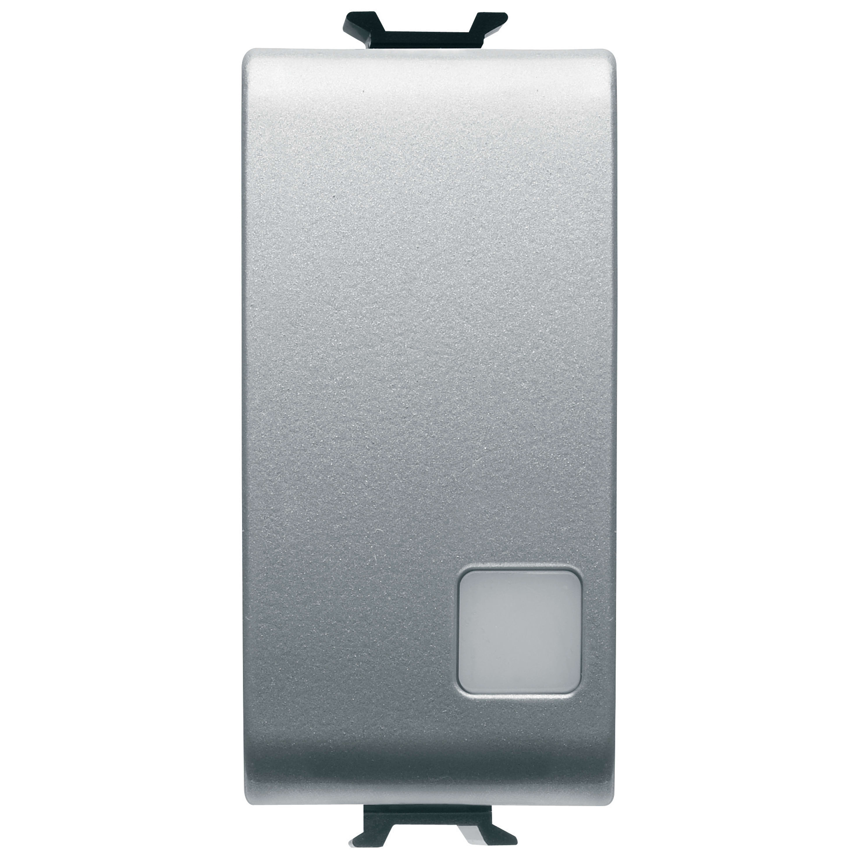 GEWISS - GEWGW14135 PULSANTE BIPOLARE 250V ac - NA 16A ILLUMINABILE - CON LENTE NEUTRA SOSTITUIBILE - 1 MODULO - TITANIO - CHORUSMART