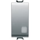 GEWISS - GEWGW14135 PULSANTE BIPOLARE 250V ac - NA 16A ILLUMINABILE - CON LENTE NEUTRA SOSTITUIBILE - 1 MODULO - TITANIO - CHORUSMART