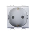 GEWISS - GEWGW14242 PRESA STANDARD TEDESCO 250V ac - 2P+T 16A - 2 MODULI - CON COPERCHIO - TITANIO - CHORUSMART