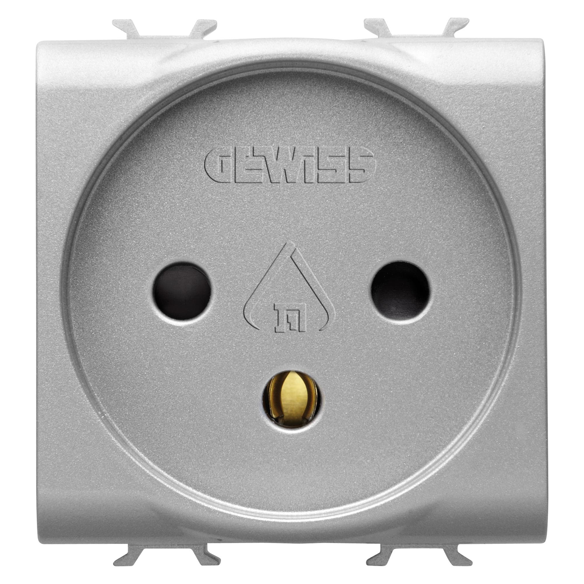 GEWISS - GEWGW14281 PRESA STANDARD ISRAELIANO 250V ac - 2P+T 16A - 2 MODULI - TITANIO - CHORUSMART