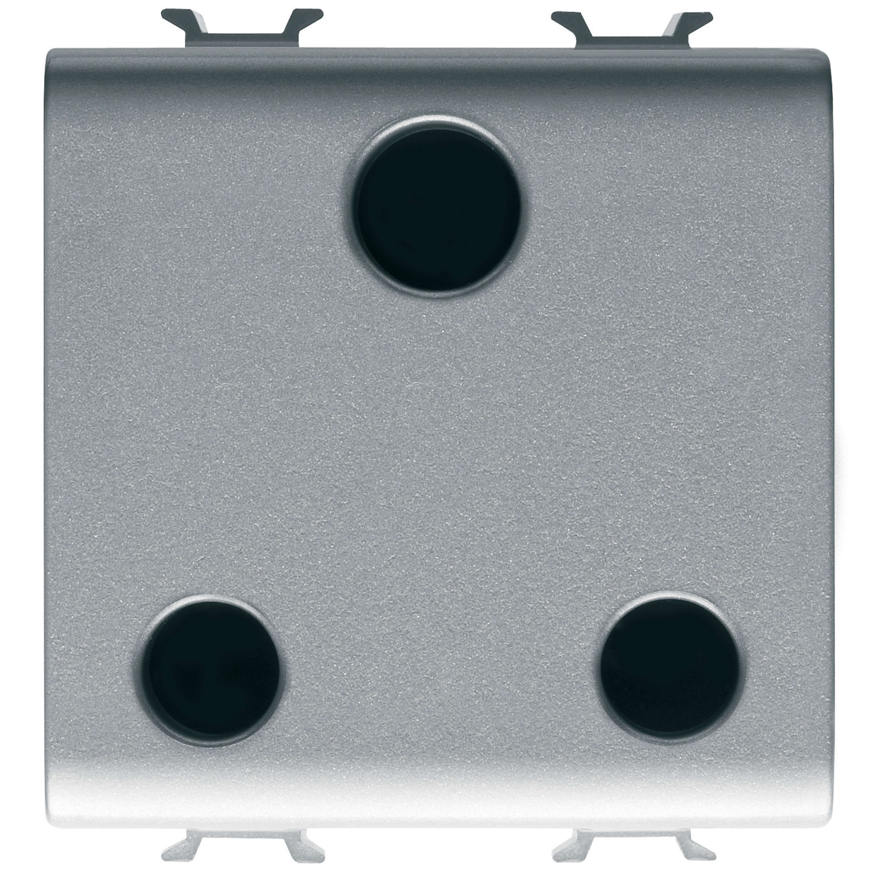 GEWISS - GEWGW14297 PRESA STANDARD BRITANNICO 250V ac - 2P+T 15A - 2 MODULI - TITANIO - CHORUSMART