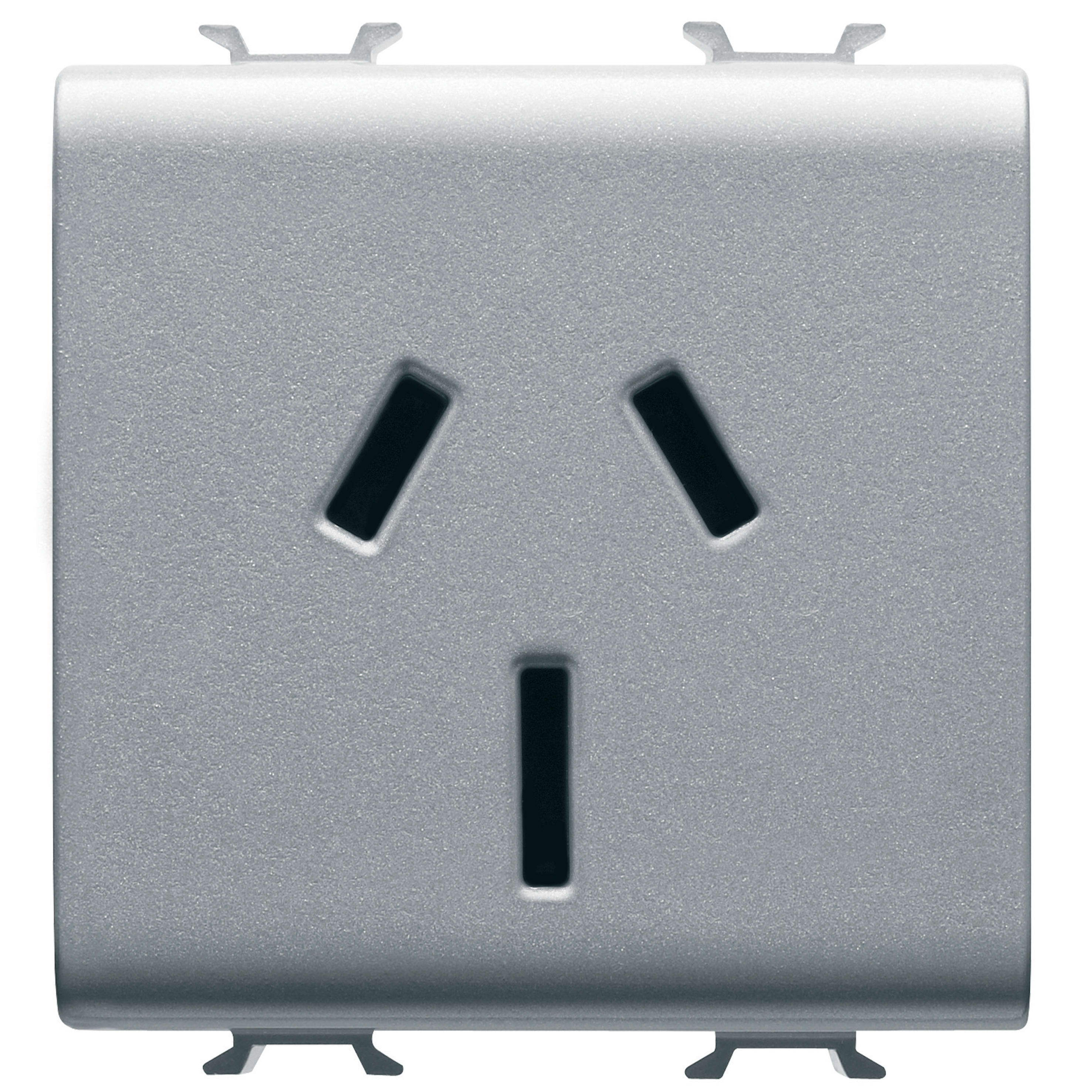 GEWISS - GEWGW14307 PRESA STANDARD AUSTRALIANO 250V ac - 2P+T 15A - 2 MODULI - TITANIO - CHORUSMART