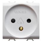 GEWISS - GEWGW10281AB PRESA STANDARD ISTRAELIANO - 250V ac - 2P+T 16A - 2 MODULI - BIANCO LUCIDO - ANTIBATTERICO - CHORUSMART