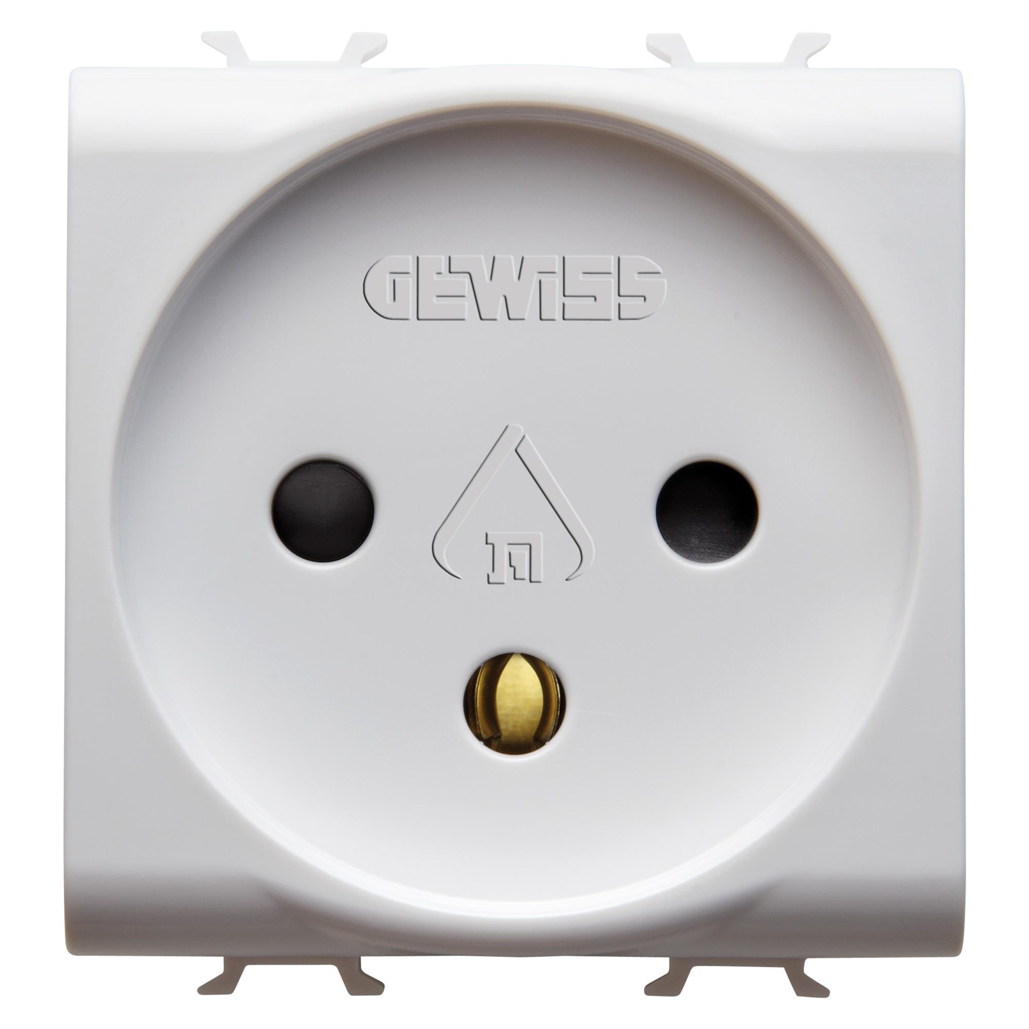 GEWISS - GEWGW15281 PRESA STANDARD ISRAELIANO 250V ac - 2P+T 16A - 2 MODULI - BIANCO SATINATO - CHORUSMART