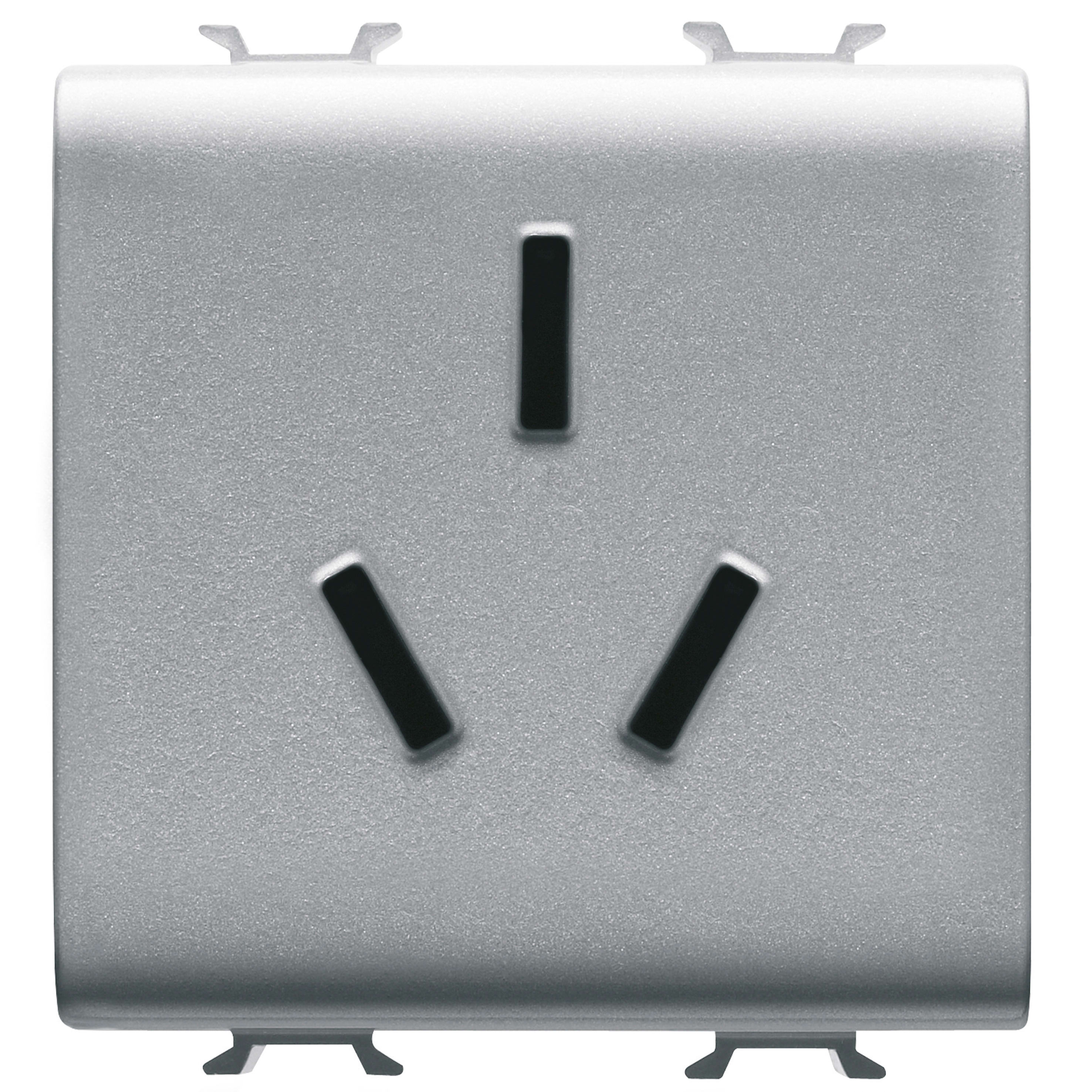 GEWISS - GEWGW14392 PRESA STDANDAD CINESE - 250 V ac - 2P+T 16 A - 2 MODULI - TITANIO - CHORUSMART
