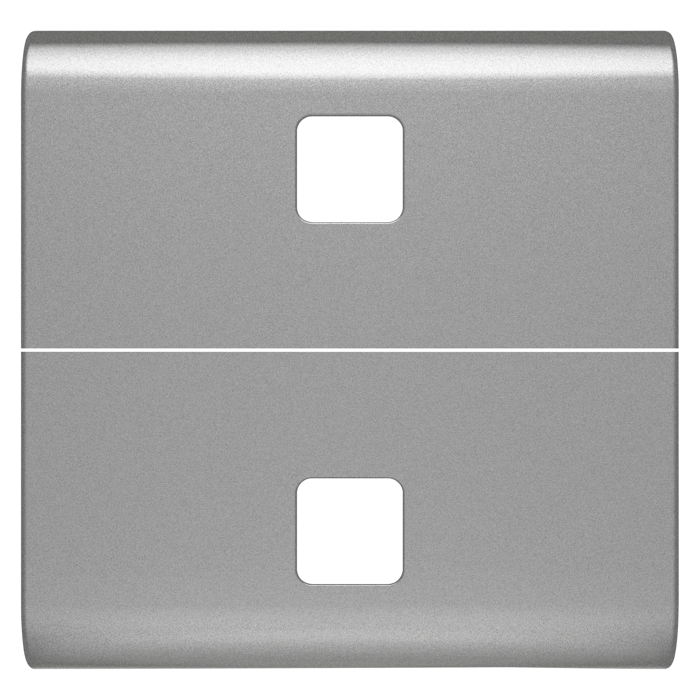 GEWISS - GEWGW14554S TASTO INTERCAMBIABILE PER COMANDI ASSIALI - DA COMPLETARE CON 2 LENTI - 2 MODULI - TITANIO - CHORUSMART