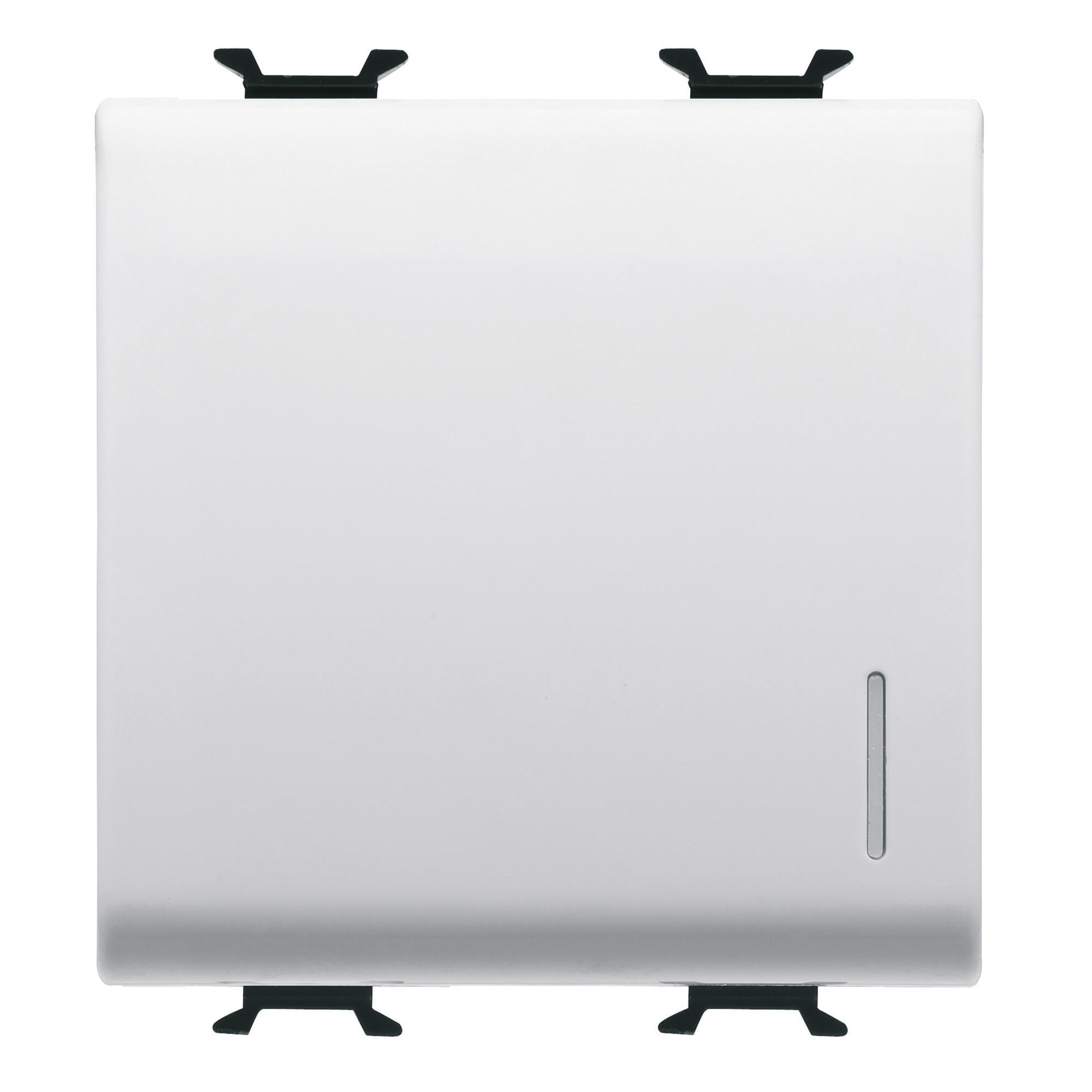 GEWISS - GEWGW15102 INVERTITORE UNIPOLARE 250V ac - 16AX ILLUMINABILE - CON DIFFUSORE - 2 MODULI - BIANCO SATINATO - CHORUSMART