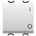 GEWISS - GEWGW15034 INTERRUTTORE BIPOLARE 250V ac - 16AX - TASTO NEUTRO - SIMBOLO 0/1 - 2 MODULI - BIANCO SATINATO - CHORUSMART