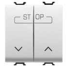 GEWISS - GEWGW15160F DOPPIO PULSANTE 250V ac - MORSETTI CABLAGGIO RAPIDO - UNIPOLARE NA 16A - SIMBOLO SU-GIU'-STOP - 2 MODULI - BIANCO SATINATO - CHORUSMART