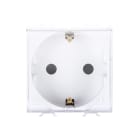GEWISS - GEWGW15242 PRESA STANDARD TEDESCO 250V ac - 2P+T 16A - 2 MODULI - CON COPERCHIO - BIANCO SATINATO - CHORUSMART