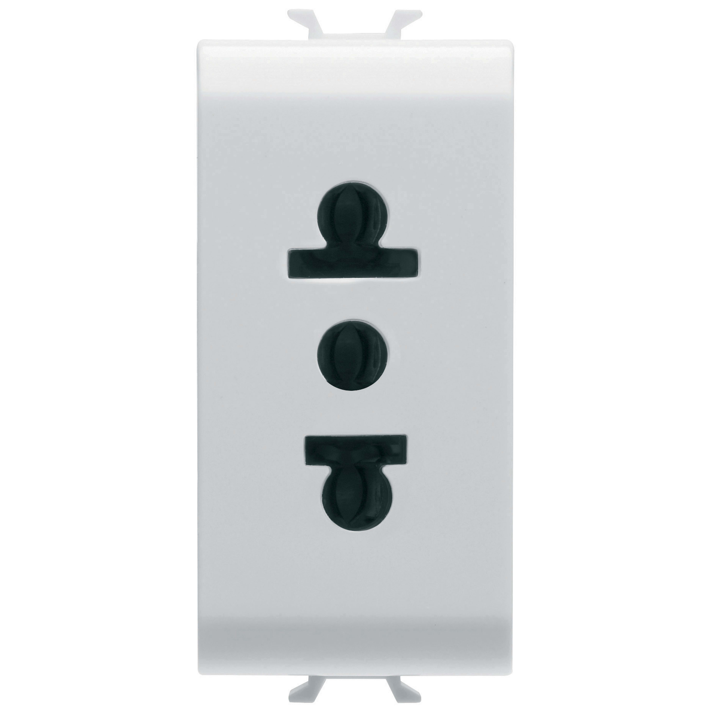 GEWISS - GEWGW15288 PRESA STANDARD EUROAMERICANO 250/125V ac - 2P+T 15A - 1 MODULO - BIANCO SATINATO - CHORUSMART