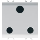 GEWISS - GEWGW15297 PRESA STANDARD BRITANNICO 250V ac - 2P+T 15A - 2 MODULI - BIANCO SATINATO - CHORUSMART