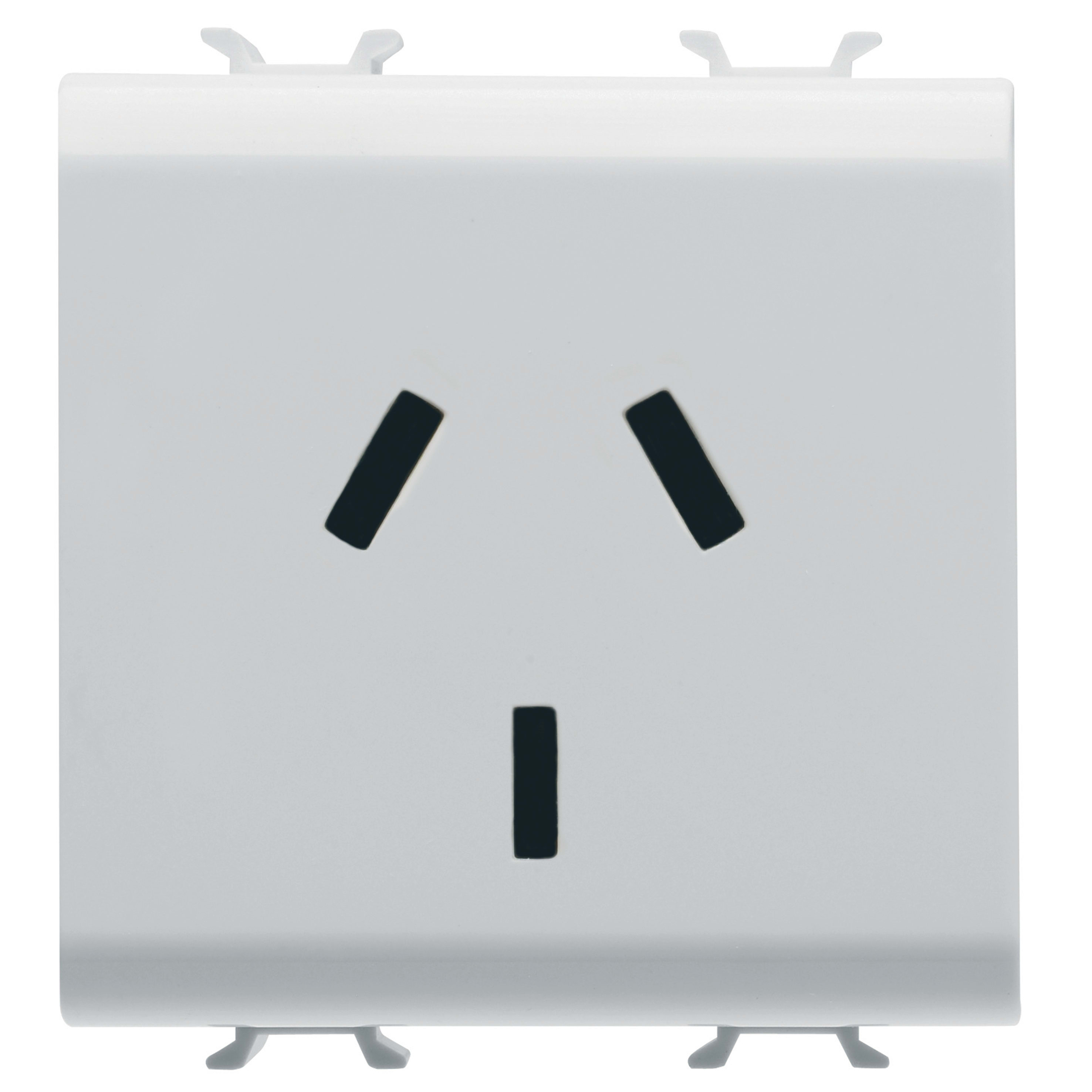 GEWISS - GEWGW15306 PRESA STANDARD AUSTRALIANO 250V ac - 2P+T 10A - 2 MODULI - BIANCO SATINATO - CHORUSMART