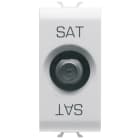 GEWISS - GEWGW15373 PRESA TV/SAT SCHERMATURA CLASSE A - CONNETTORE F FEMMINA - PASSANTE 10 dB - 1 MODULO - BIANCO SATINATO - CHORUSMART