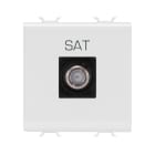 GEWISS - GEWGW15377 PRESA COASSIALE TV SCHERMATURA CLASSE A - CONNETTORE F FEMMINA - DIRETTA - 2 MODULI - BIANCO SATINATO - CHORUSMART