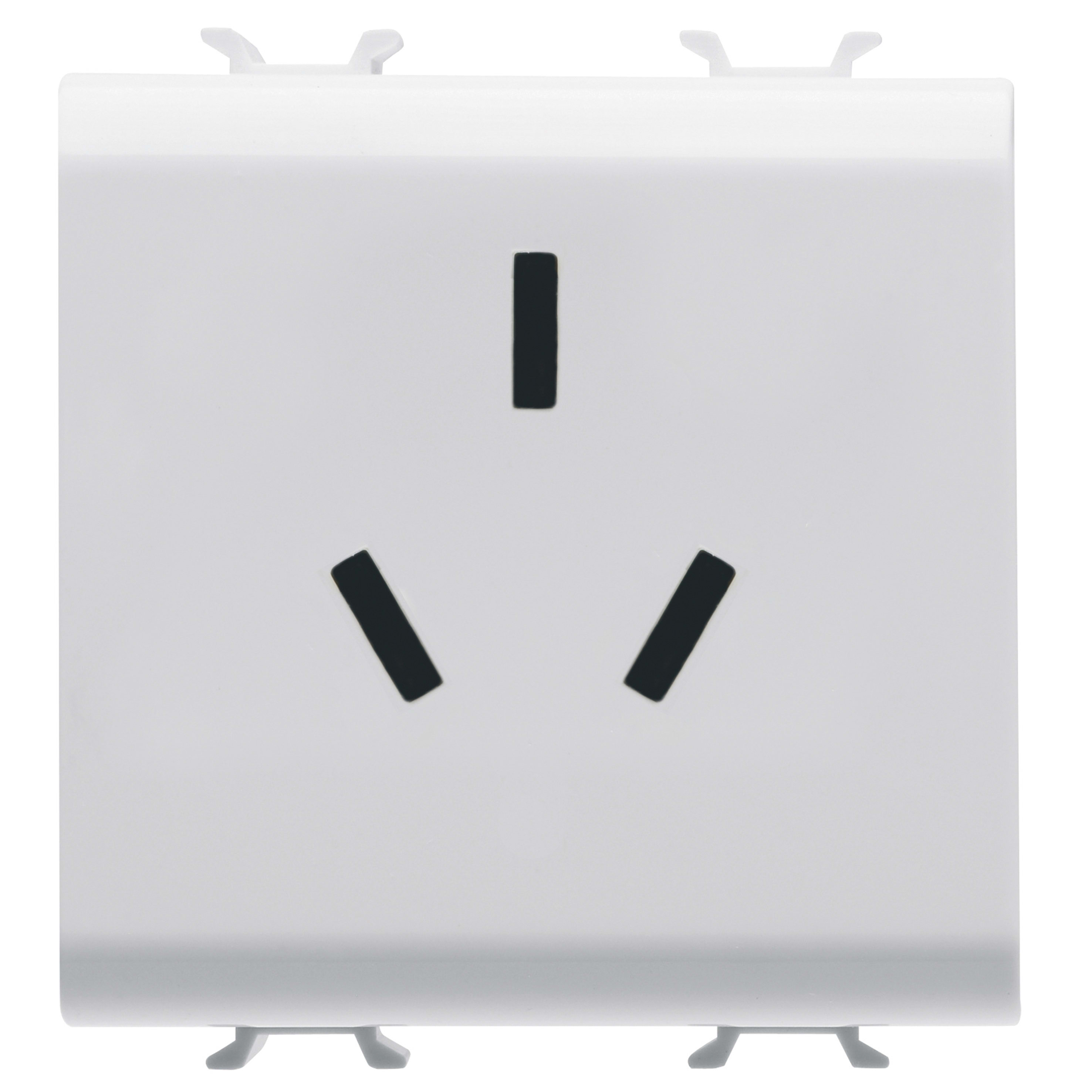 GEWISS - GEWGW15391 PRESA STDANDAD CINESE - 250 V ac - 2P+T 10 A - 2 MODULI - BIANCO SATINATO - CHORUSMART