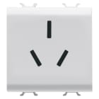 GEWISS - GEWGW15392 PRESA STDANDAD CINESE - 250 V ac - 2P+T 16 A - 2 MODULI - BIANCO SATINATO - CHORUSMART