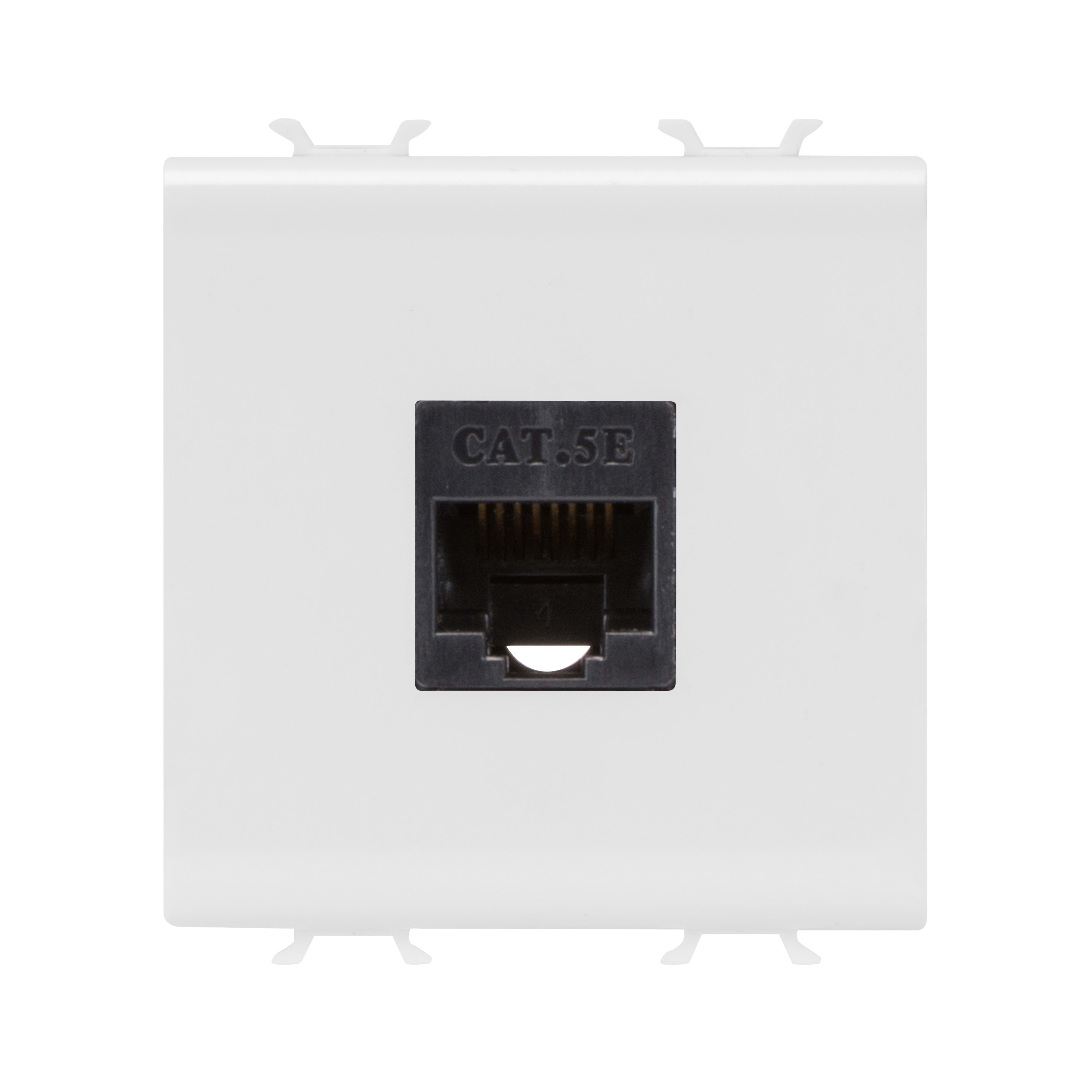 GEWISS - GEWGW15434 PRESA RJ45 - CATEGORIA 5e - UTP - 2 MODULI - BIANCO SATINATO - CHORUSMART