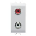 GEWISS - GEWGW15453 PRESA AUDIO VIDEO - RCA DOPPIO - 1 MODULO - BIANCO SATINATO - CHORUSMART
