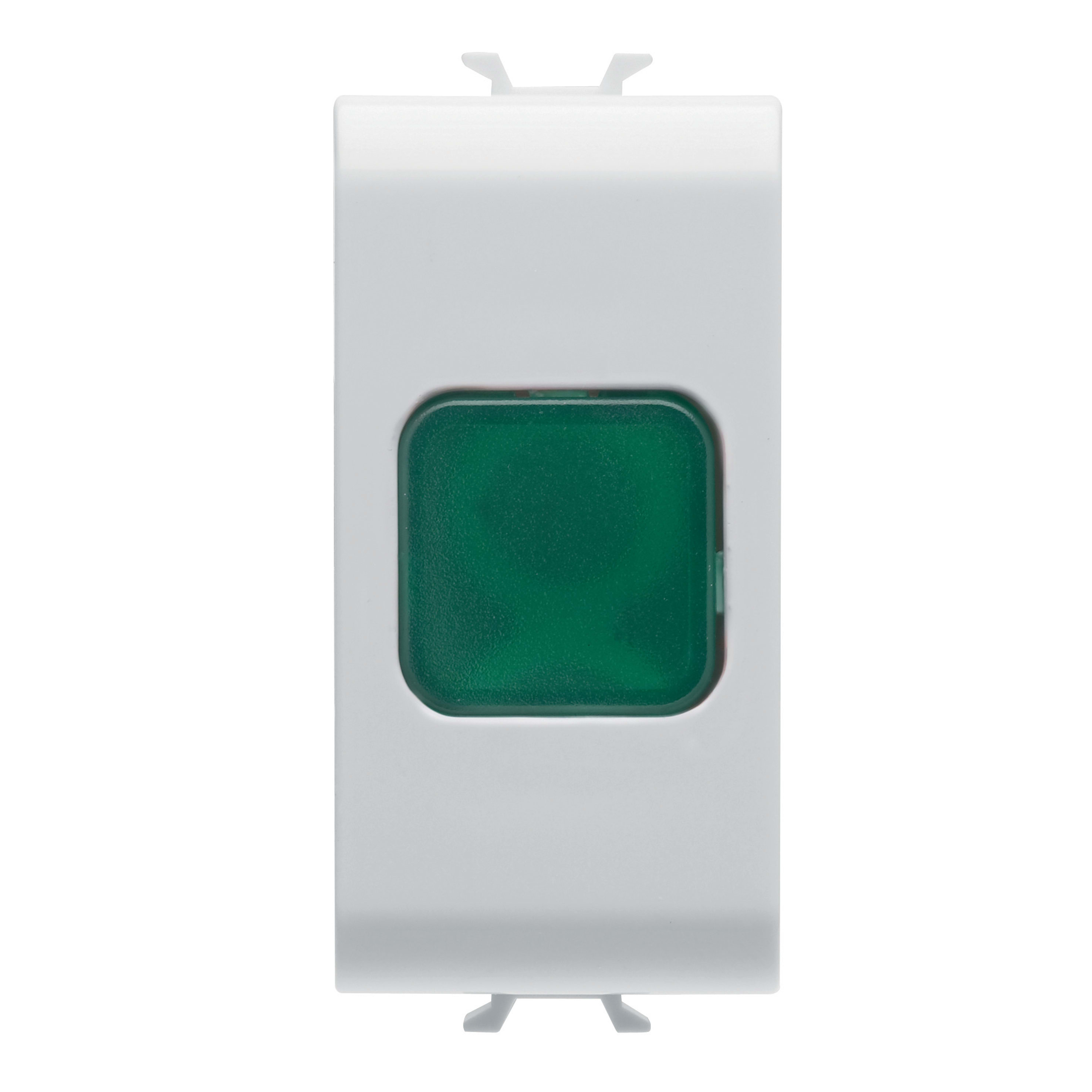 GEWISS - GEWGW15622 SPIA DI SEGNALAZIONE SINGOLA - VERDE - 1 MODULO - BIANCO SATINATO - CHORUSMART