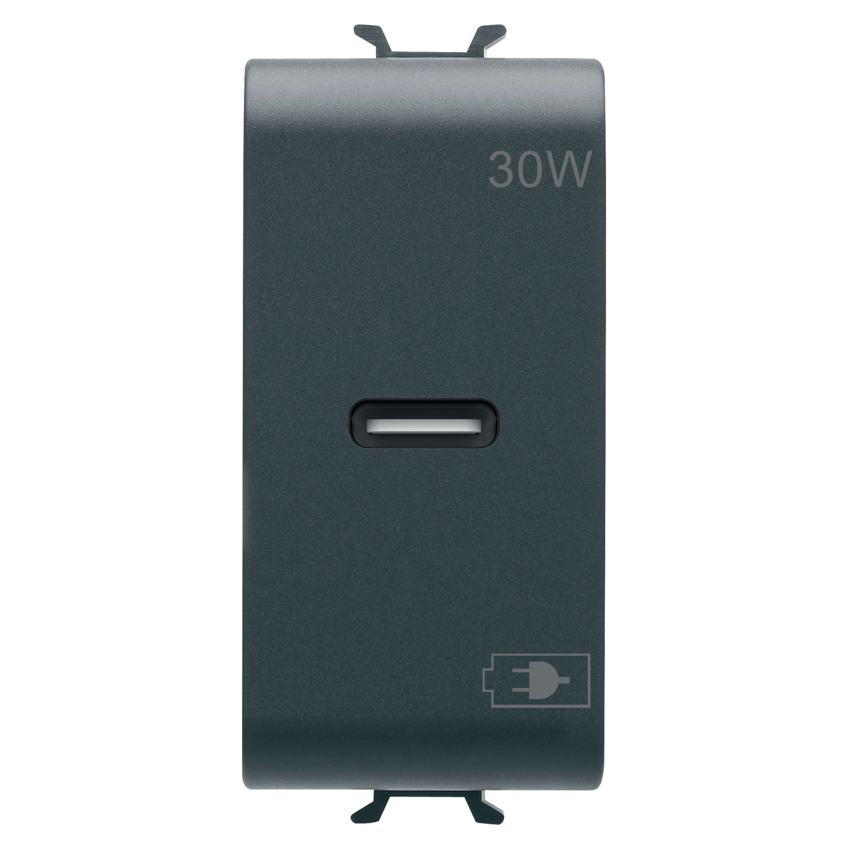 GEWISS - GEWGW12415 ALIMENTATORE USB C 30W PD - NERO SAT.