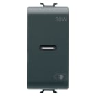 GEWISS - GEWGW12415 ALIMENTATORE USB C 30W PD - NERO SAT.