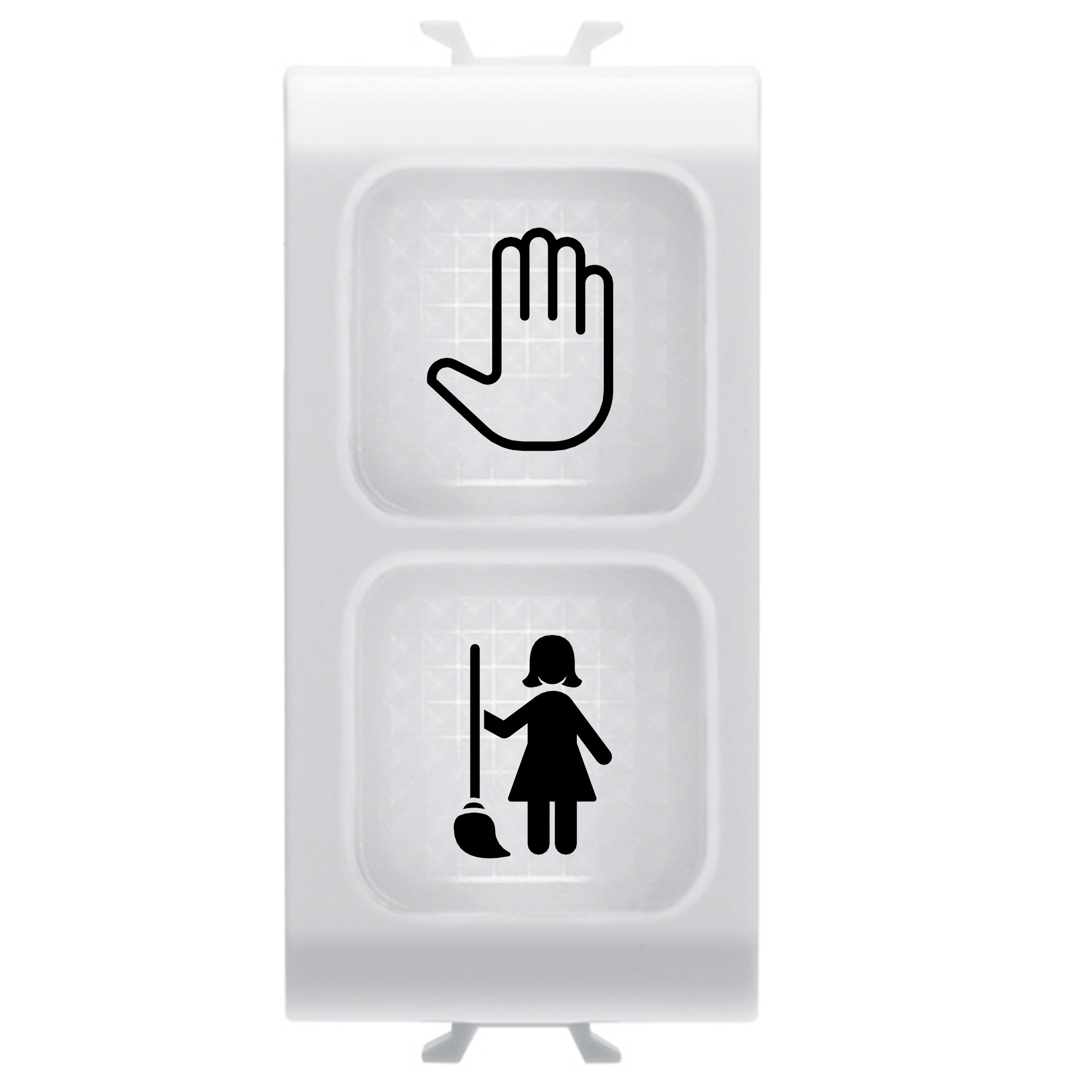 GEWISS - GEWGW15736 SPIA DI SEGNALAZIONE DOPPIA - OPALE - DND+MUR - 1 MODULO - BIANCO SATINATO - CHORUSMART