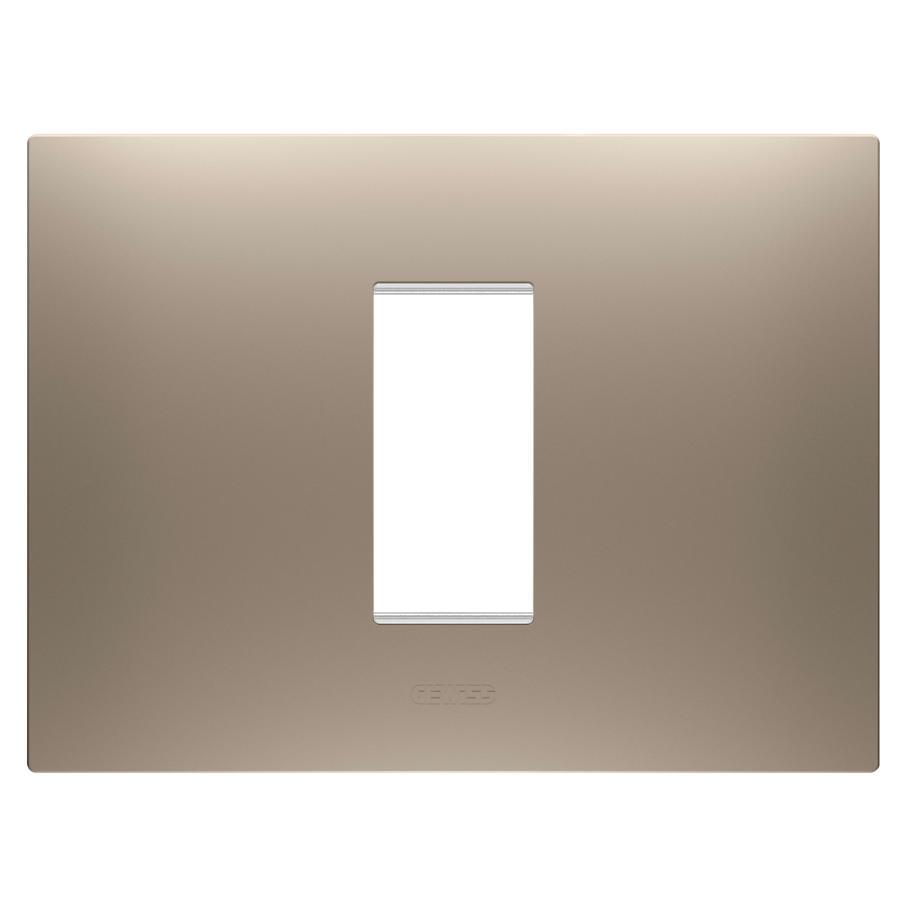 GEWISS - GEWGW16001BR PLACCA EGO - IN TECNOPOLIMERO VERNICIATO - 1 POSTO - BRONZO CHIARO - CHORUSMART