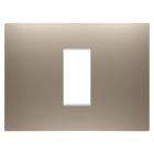 GEWISS - GEWGW16001BR PLACCA EGO - IN TECNOPOLIMERO VERNICIATO - 1 POSTO - BRONZO CHIARO - CHORUSMART