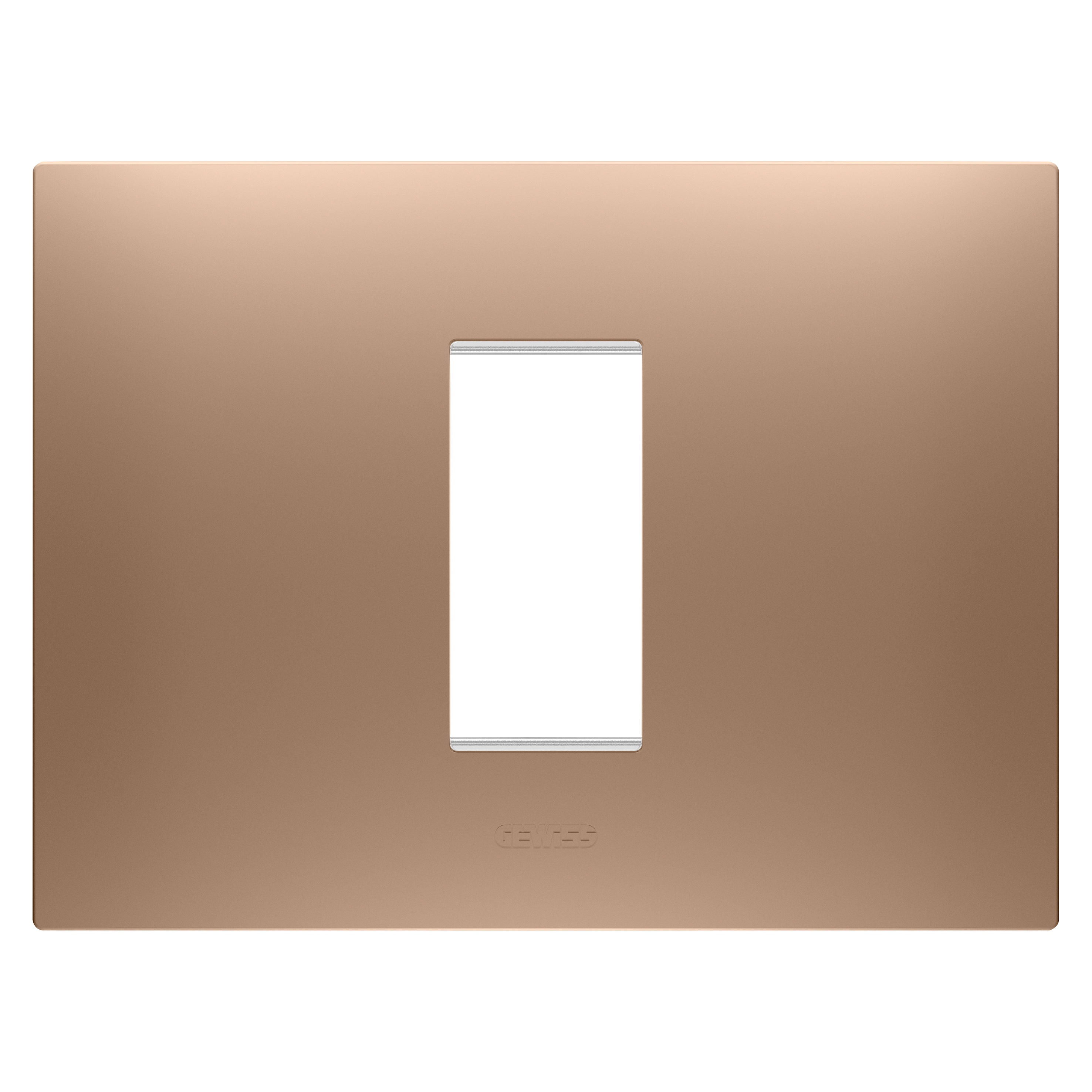 GEWISS - GEWGW16001CS PLACCA EGO - IN TECNOPOLIMERO VERNICIATO - 1 POSTO - RAME CHIARO - CHORUSMART