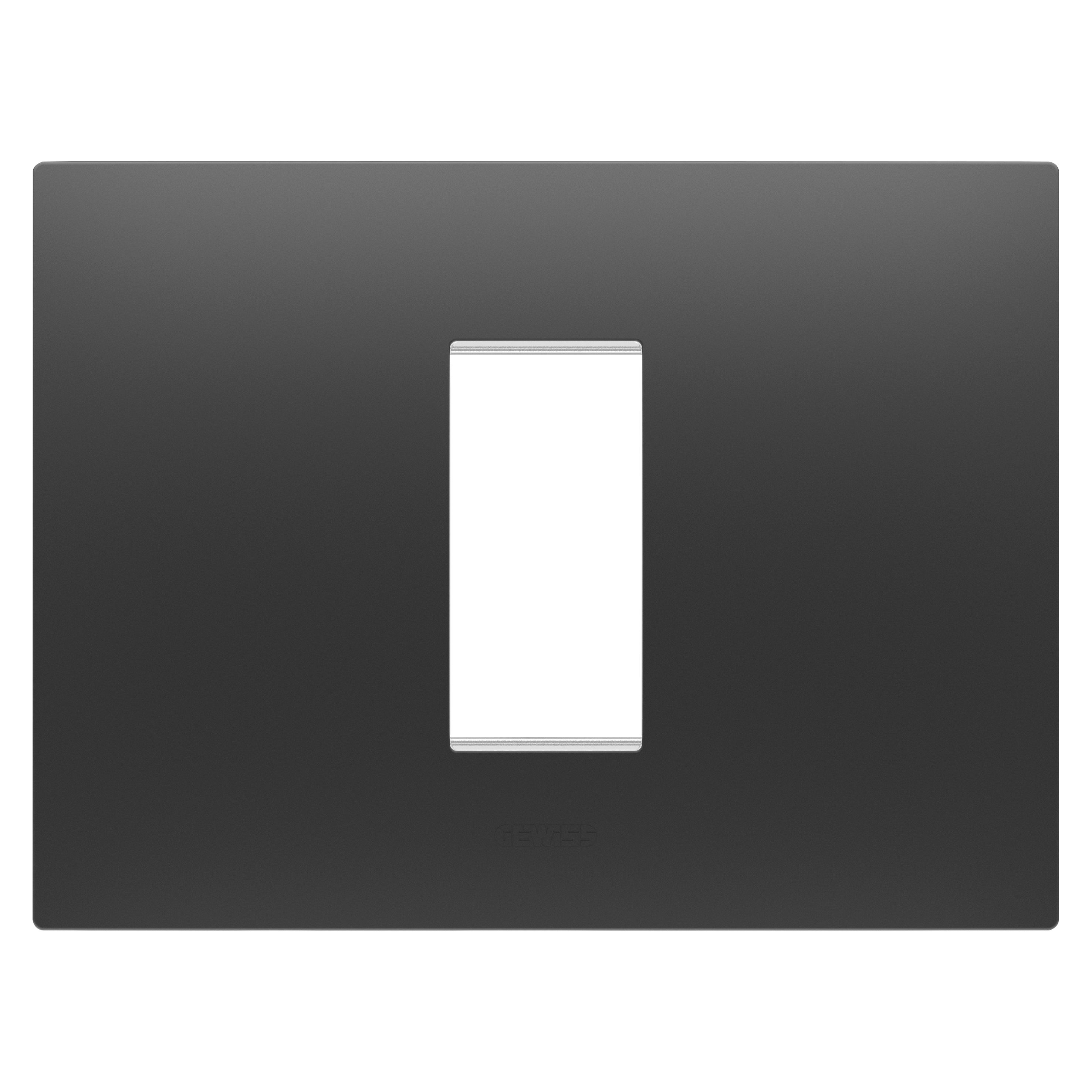 GEWISS - GEWGW16001DB PLACCA EGO - IN TECNOPOLIMERO - 1 POSTO - NERO SATINATO - CHORUSMART