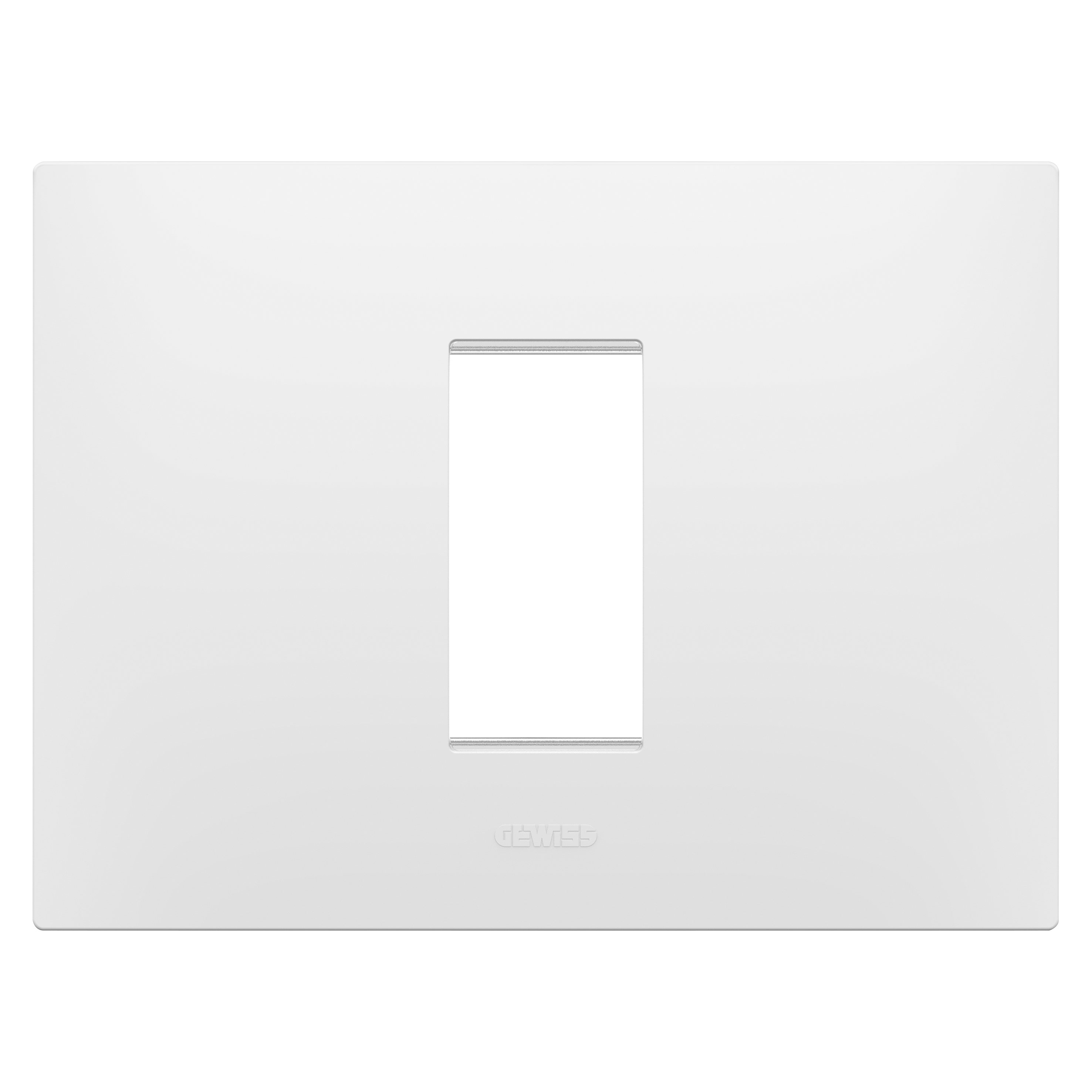 GEWISS - GEWGW16001PW PLACCA EGO - IN TECNOPOLIMERO - 1 POSTO - BIANCO SATINATO - CHORUSMART