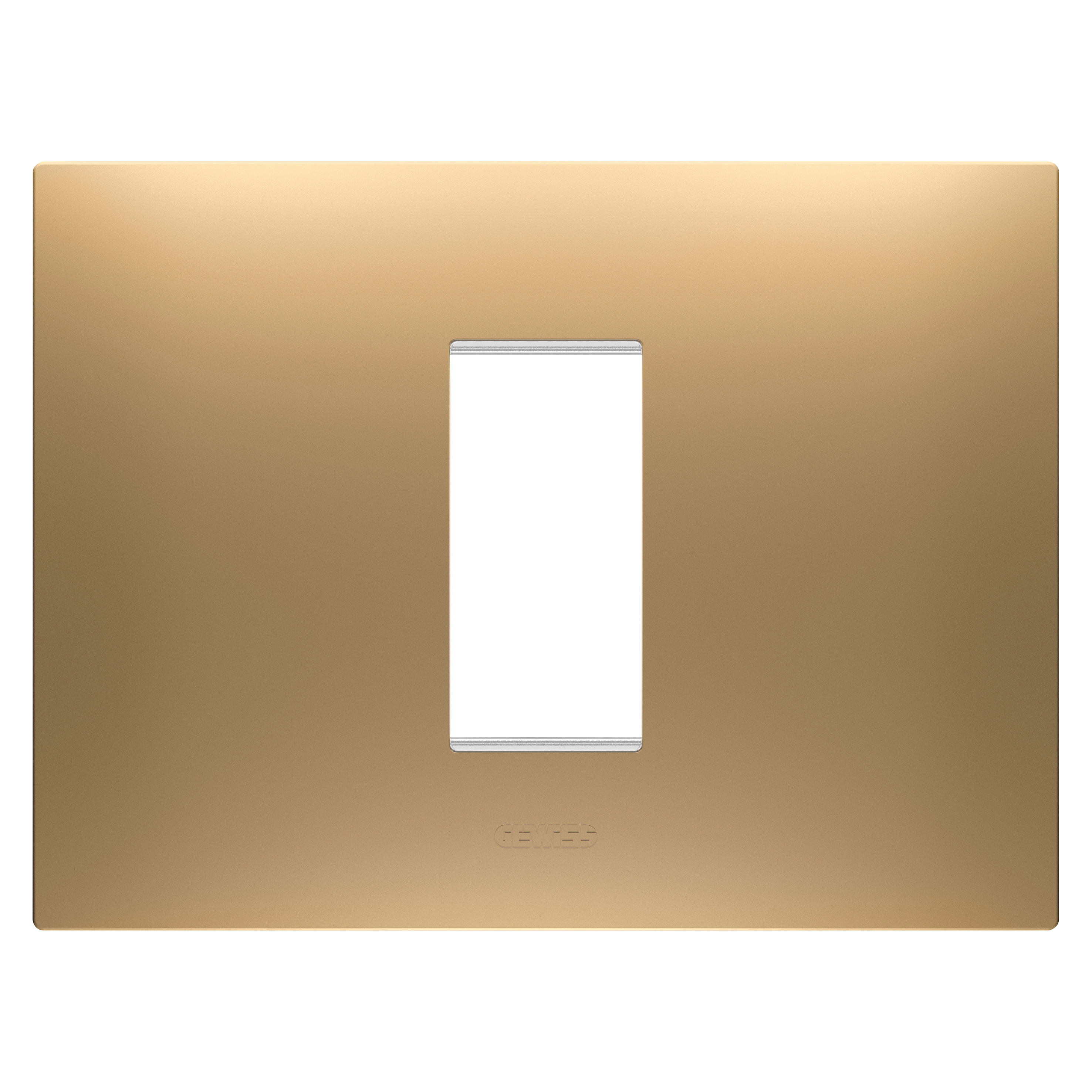 GEWISS - GEWGW16001SG PLACCA EGO - IN TECNOPOLIMERO VERNICIATO - 1 POSTO - ORO - CHORUSMART