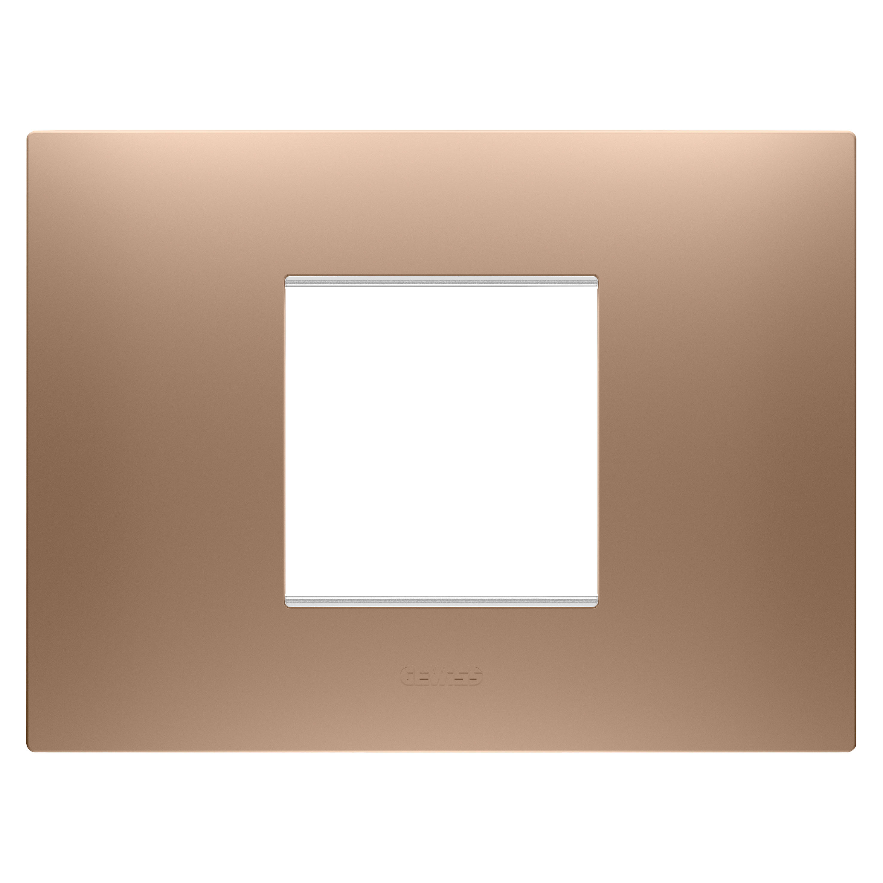 GEWISS - GEWGW16002CS PLACCA EGO - IN TECNOPOLIMERO VERNICIATO - 2 POSTI - RAME CHIARO - CHORUSMART