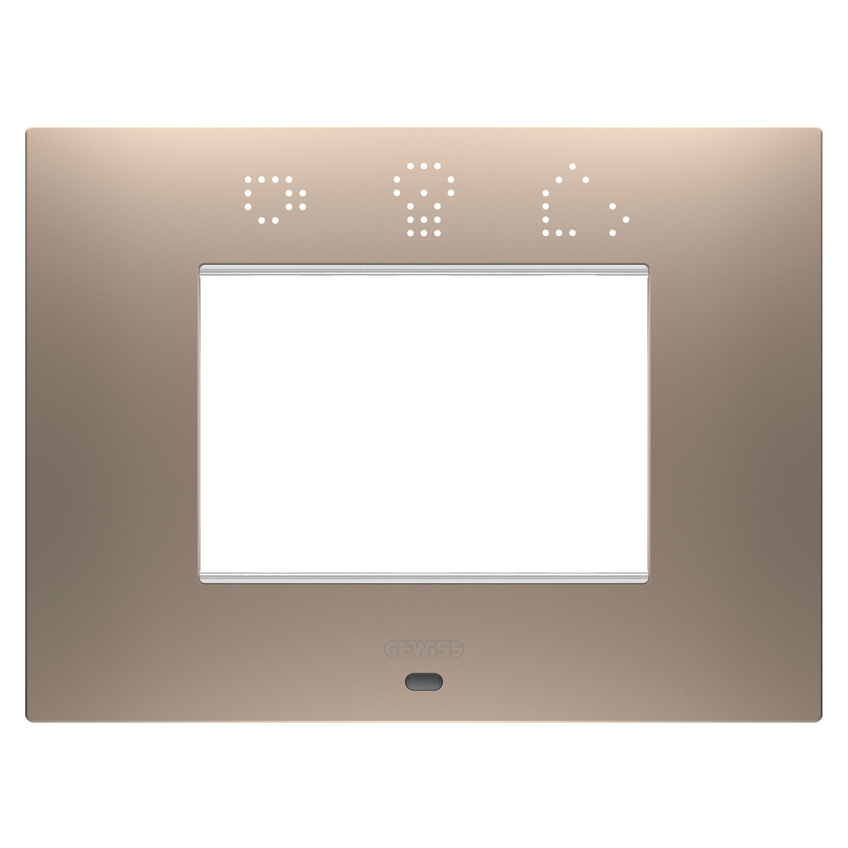 GEWISS - GEWGW16003SBR PLACCA EGO SMART - IN TECNOPOLIMERO VERNICIATO - 3 POSTI - BRONZO CHIARO - CHORUSMART