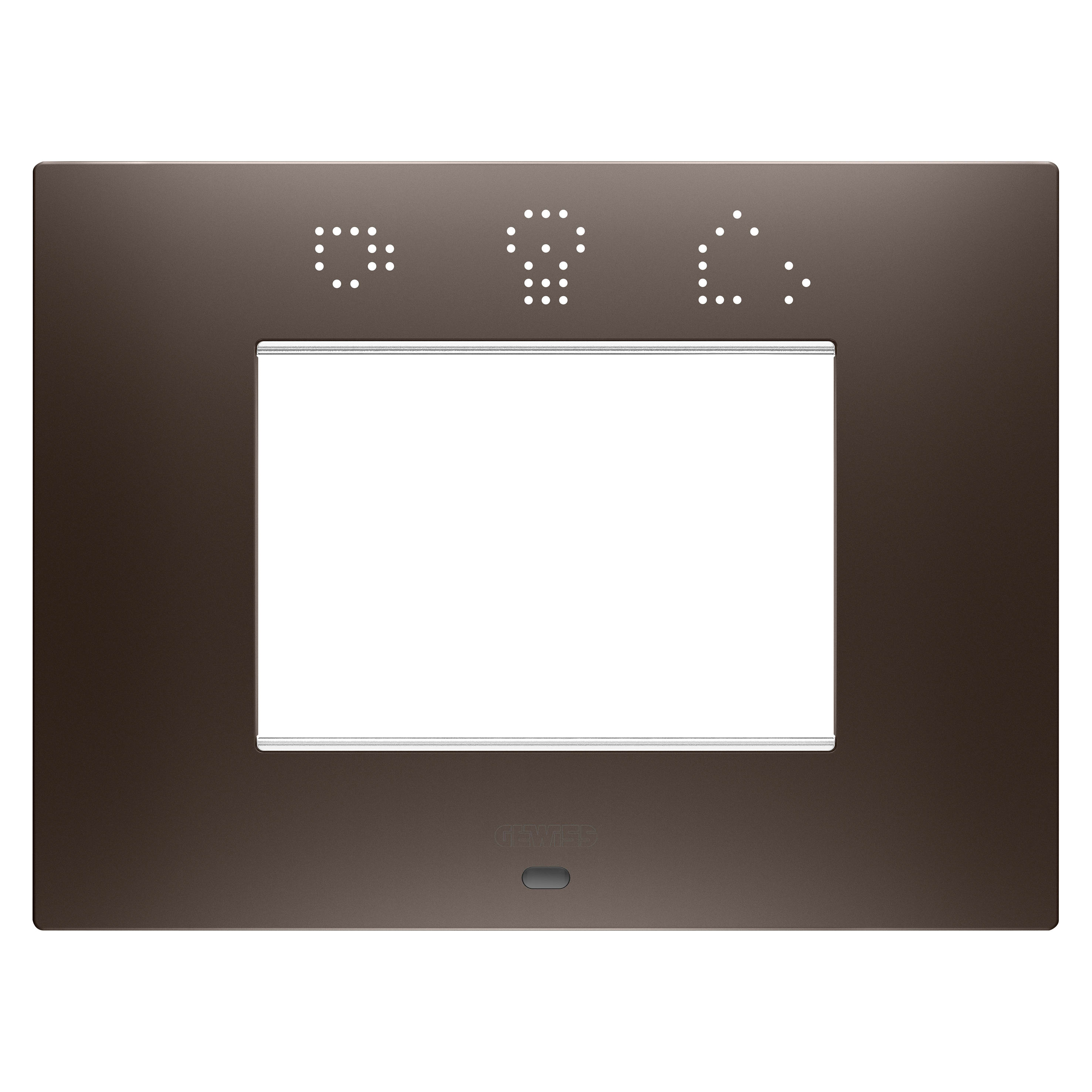 GEWISS - GEWGW16003SBS PLACCA EGO SMART - IN TECNOPOLIMERO VERNICIATO - 3 POSTI - BROWN SHADE - CHORUSMART