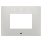 GEWISS - GEWGW16003SCY PLACCA EGO SMART - IN TECNOPOLIMERO VERNICIATO - 3 POSTI - ARGILLA - CHORUSMART