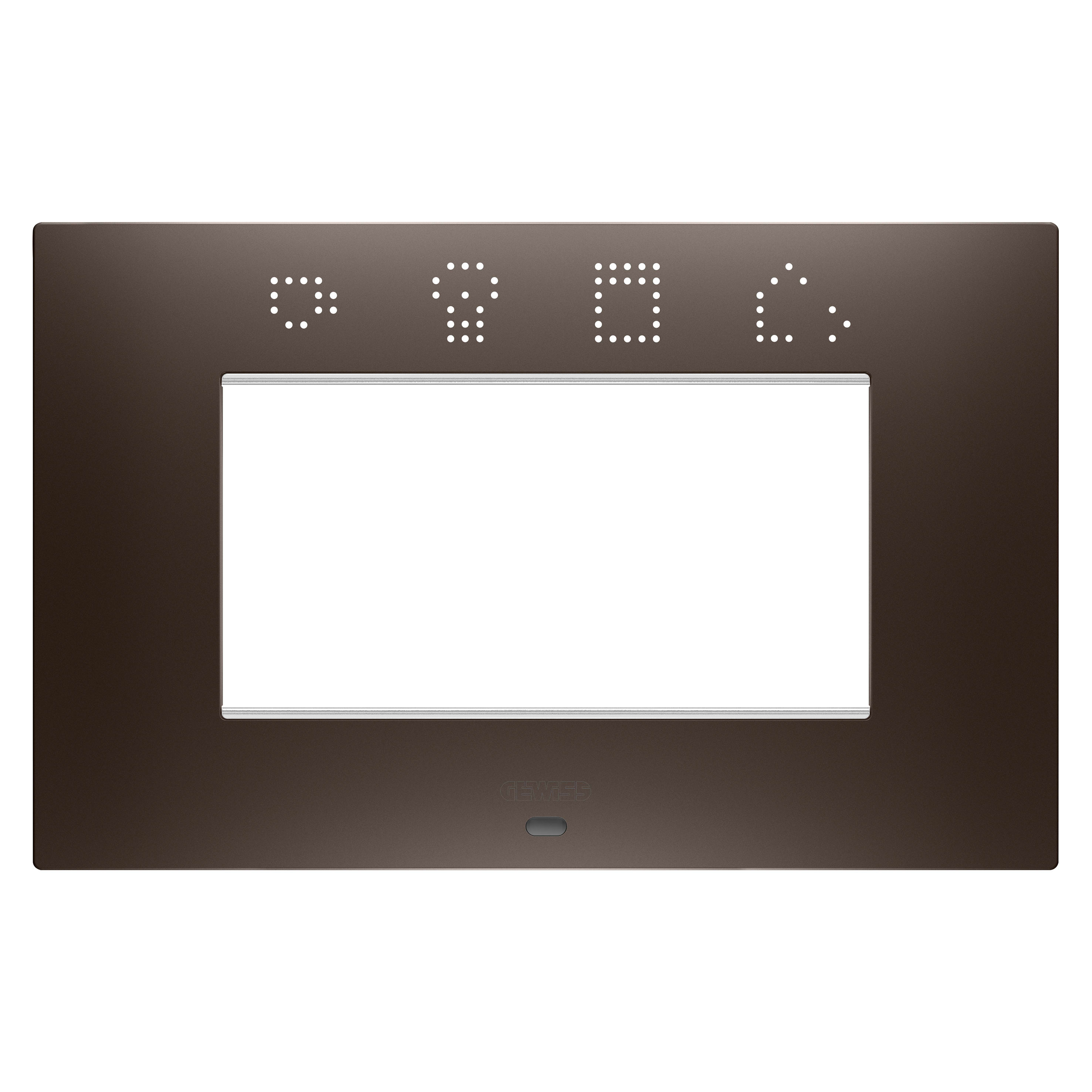 GEWISS - GEWGW16004SBS PLACCA EGO SMART - IN TECNOPOLIMERO VERNICIATO - 4 POSTI - BROWN SHADE - CHORUSMART