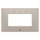GEWISS - GEWGW16004SDS PLACCA EGO SMART - IN TECNOPOLIMERO VERNICIATO - 4 POSTI - DARK SAND - CHORUSMART