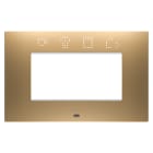 GEWISS - GEWGW16004SSG PLACCA EGO SMART - IN TECNOPOLIMERO VERNICIATO - 4 POSTI - ORO - CHORUSMART