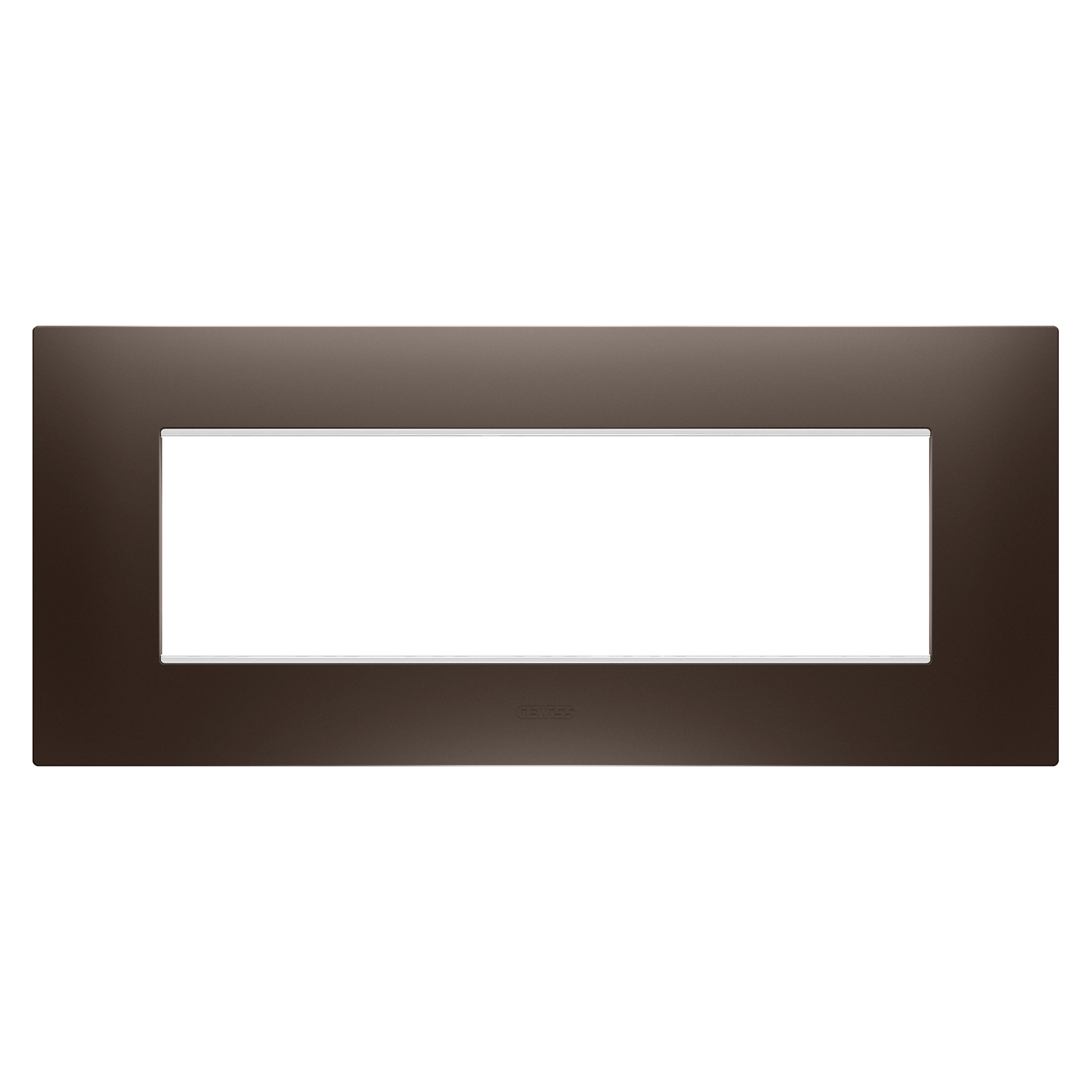 GEWISS - GEWGW16007BS PLACCA EGO - IN TECNOPOLIMERO VERNICIATO - 7 POSTI - BROWN SHADE - CHORUSMART