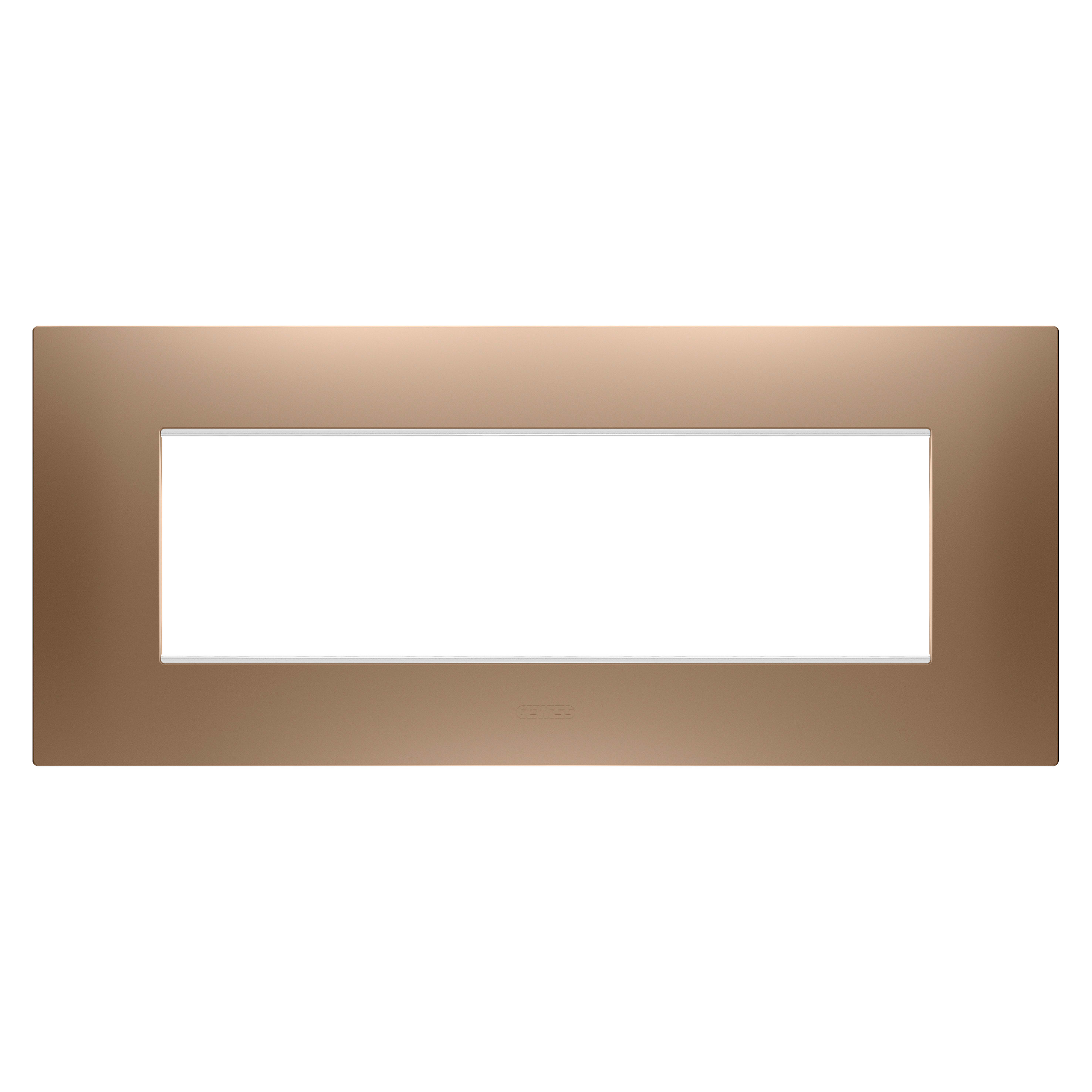 GEWISS - GEWGW16007CS PLACCA EGO - IN TECNOPOLIMERO VERNICIATO - 7 POSTI - RAME CHIARO - CHORUSMART